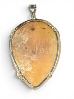Pendant Mandile 1922 Woman Cammei  in Silver Conchiglia 2MCICM233.2 - 2MCICM233.2